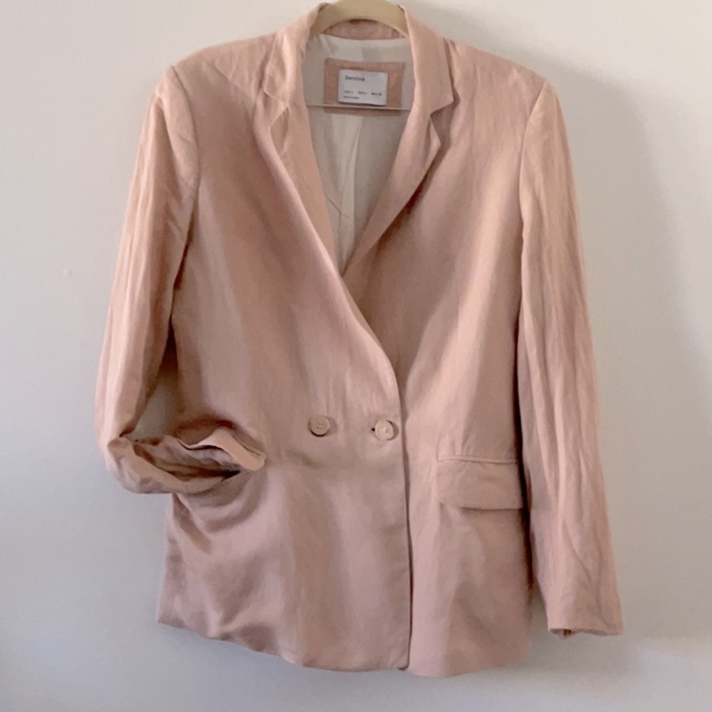 Bershka Linen Blend Blazer